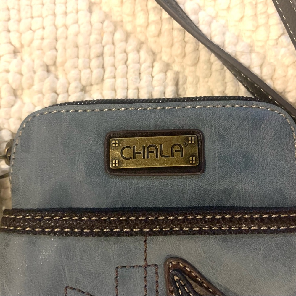 Chala Leather Patchwork Scottie Dog Crossbody Bag - Picture 7 of 10